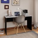 Ver imagem 2 de Mesa Retangular New City Pé Painel 135 cm Cinza Cristal/Preto Gebb Work