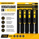 Ver imagem 3 de Jogo Chaves Canhao Kit Soquete 4 Pecas 5mm a 8mm Profissional Aco Manutencao Montagens Reparos Porca