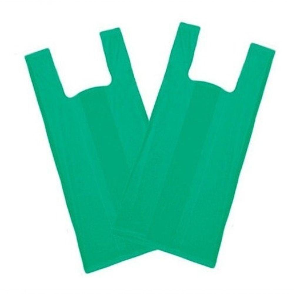 Sacola Plástica Reciclada Reforçada 40x50 Verde - 4 Kg - 1