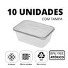 Kit 10 Marmitas Potes Dietas 750ml para Freezer Microondas - 5
