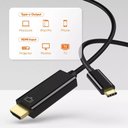 Ver imagem 2 de Cabo Type C Macho para Hdmi Macho Usb-c 4k 3 Metros