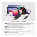 Ver imagem 3 de Cabo Type C Macho para Hdmi Macho Usb-c 4k 3 Metros