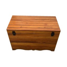 Banco Madeira Artesanal Baú recamier Ripado Madeira Demolição Oferta MINAS ARTE PRÓPRIA Banco báu - 3