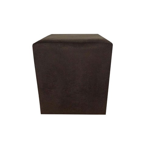 Puff Quadrado Não É Segredo Suede Amassado Marrom Escuro 40x45 Nspq04tsm - Rodízios de Silicone