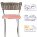 Ver imagem 3 de Banqueta Bistro para Bar, Cozinha, Balcão em Alumínio e Fibra Tc Zanutto 5 Unidades Capuccino