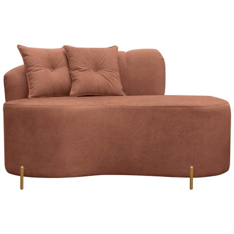 Sofá Namoradeira Orgânico Grécia 3 Lugares 200cm Bouclê:bouclê Terracota