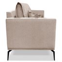 Ver imagem 5 de Kit 2 Poltronas Para Sala de Estar Sirius Linho Areia Pés Metálicos - Pallazio