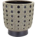 Ver imagem 1 de Cachepô Resina 28x27x27cm Cinza Vaso Decorativo Enfeite Casa Planta