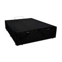 Ver imagem 2 de Base Box Baú Casal Khouse Suede Preto 40x138x188