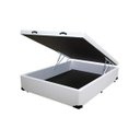 Ver imagem 2 de Base Box Baú Casal Khouse Sintético Branco 40x138x188