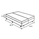 Ver imagem 3 de Base Box Baú Casal Bipartido Khouse Sintético Branco 40x138x188