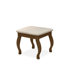 Puff Banqueta Penteadeira Quarto Camarim com Estofado Suede - Malbec