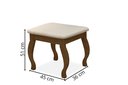 Ver imagem 2 de Puff Banqueta Penteadeira Quarto Camarim com Estofado Suede - Malbec