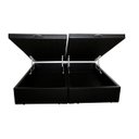 Ver imagem 2 de Base Box Baú Queen Bipartido Khouse Sintético Preto 40x158x198