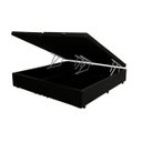 Ver imagem 1 de Base Box Baú Queen Bipartido Khouse Sintético Preto 40x158x198