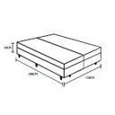 Ver imagem 4 de Base Box Baú Queen Bipartido Khouse Suede Bege 40x158x198