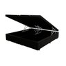 Base Box Baú Queen Bipartido Khouse Sintético Preto 40x158x198 - 2