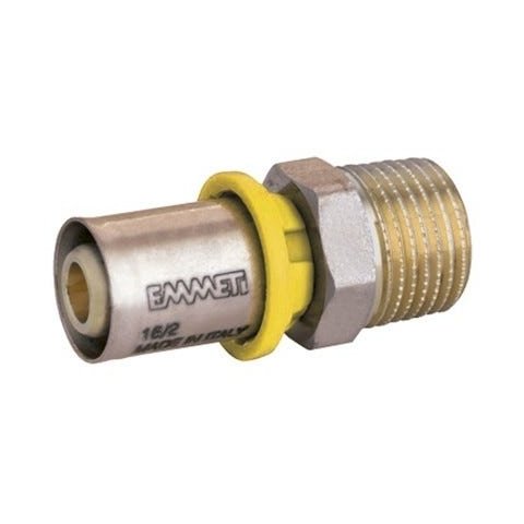 Conector Macho para Gás 26mm x 1 Prensar Multi, Emmeti