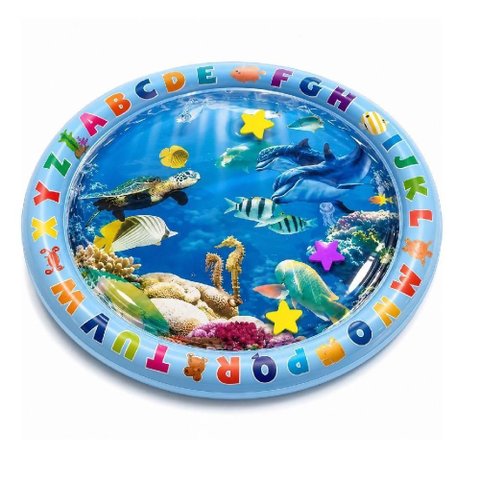Tapete Sensorial de Água Inflável para Bebês e Pets Ocean World Desenvolvimento Motor Yeet
