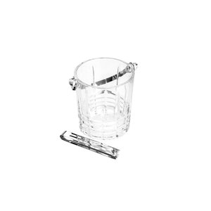 Balde de Gelo em Vidro com Alça e Pegador Grego 15cm X 13cm X 14cm - Wolff