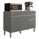 Ver imagem 1 de Balcão Gabinete para Pia com Tampo 120cm Lina K02 Gris - Mpozenato