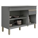 Ver imagem 3 de Balcão Gabinete para Pia com Tampo 120cm Lina K02 Gris - Mpozenato