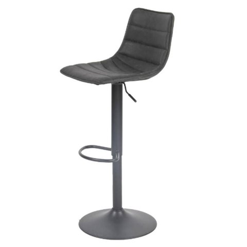 Banqueta George Pu Preto Base Preta Giratoria 111cm - 49911
