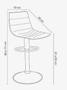 Ver imagem 3 de Banqueta George Pu Preto Base Preta Giratoria 111cm - 49911