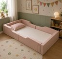 Ver imagem 1 de Cama Solteiro com Proteção Lateral Estofada Montessoriana