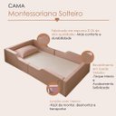 Ver imagem 4 de Cama Solteiro com Proteção Lateral Estofada Montessoriana