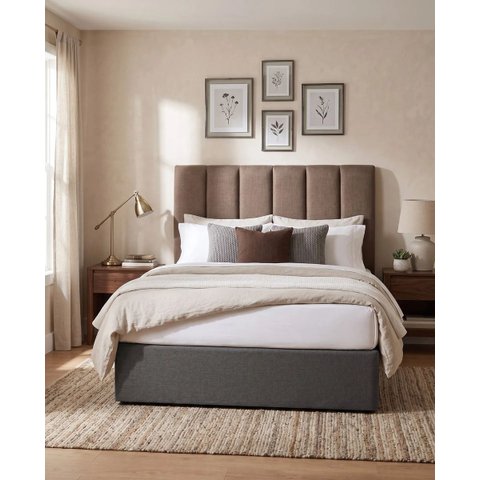 Cabeceira Cama Box para Casal 140cm Jade Suede Café