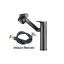 Ver imagem 7 de Torneira Lavabo Banheiro Monocomando Luxo 360 Rotativa Preta - Brinovar