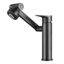 Ver imagem 2 de Torneira Lavabo Banheiro Monocomando Luxo 360 Rotativa Preta - Brinovar