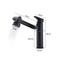 Ver imagem 7 de Torneira Lavabo Banheiro Monocomando Luxo 360 Rotativa Preta - Brinovar