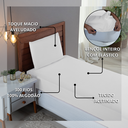 Ver imagem 6 de Kit Jogo de Cama Lençol Solteiro 300 Fios Algodão com Virol 3 Peças:branco