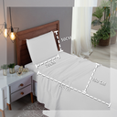 Ver imagem 3 de Kit Jogo de Cama Lençol Solteiro 300 Fios Algodão com Virol 3 Peças:branco