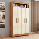 Ver imagem 3 de Kit 2 Peças com Mesa Escrivaninha e Armário 4 Portas com Nicho