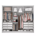 Ver imagem 3 de Guarda Roupa Casal Rizon 100% MDF 6 Portas 6 Gavetas com Espelho Nh Rei de Casa Neve