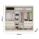 Ver imagem 4 de Guarda Roupa Oxford 6 Portas 4 Gavetas com Espelho Mdf - Mademarcs