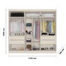Guarda Roupa Oxford 6 Portas 4 Gavetas com Espelho Mdf - Mademarcs - 4