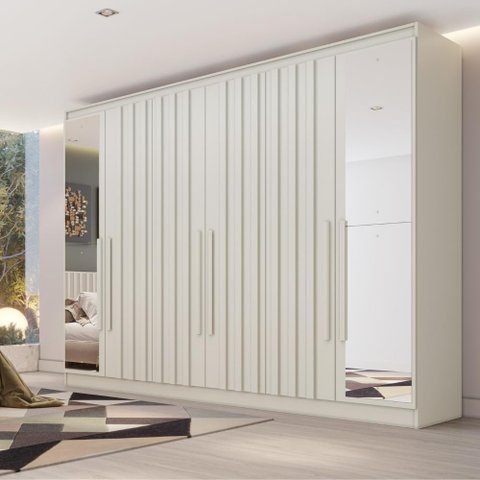 Guarda Roupa Oxford 6 Portas 4 Gavetas com Espelho Mdf - Mademarcs