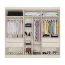 Ver imagem 3 de Guarda Roupa Oxford 6 Portas 4 Gavetas com Espelho Mdf - Mademarcs