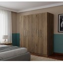 Ver imagem 3 de Guarda-roupa Modular 4 Portas 6 Gavetas 1011 Ilan Castanho