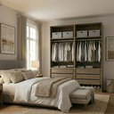 Ver imagem 1 de Guarda-roupa Modular 4 Portas 6 Gavetas 1011 Ilan Castanho