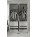 Ver imagem 4 de Guarda-roupa Modular 4 Portas 6 Gavetas 1011 Ilan Castanho