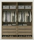 Ver imagem 2 de Guarda-roupa Modular 4 Portas 6 Gavetas 1011 Ilan Castanho