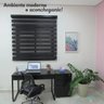 Persiana Double Vision Sunny 220larg X 220alt Total Black (com Bandô) - 2