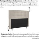 Ver imagem 5 de Cabeceira Estofada Cama Box Queen 160 Cm Lorena Suede Suede Bege