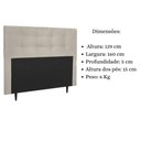 Ver imagem 6 de Cabeceira Estofada Cama Box Queen 160 Cm Lorena Suede Suede Bege