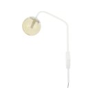 Ver mais imagens de Arandela New Figo Branco C/ Plug e Interruptor - Vidro Âmbar